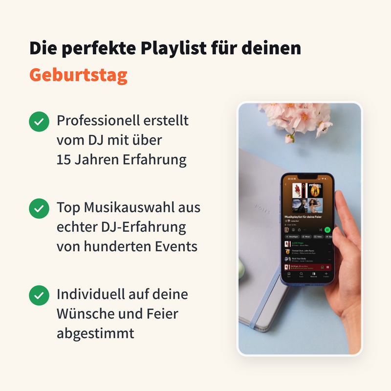 Musikplaylist Paket für Geburtstag