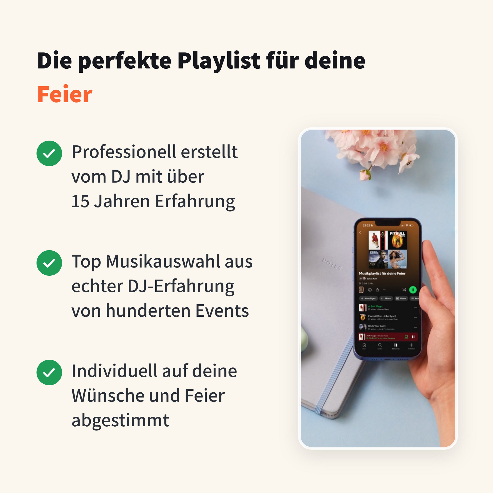 Musikplaylist-Paket Feier