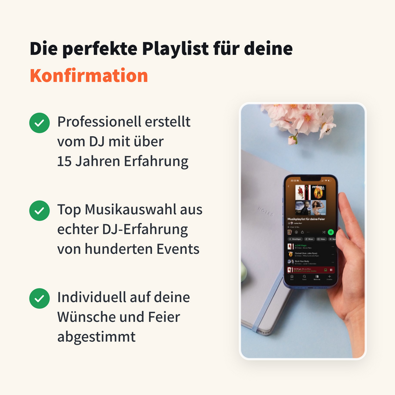 Musikplaylist Paket für Konfirmation